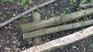 No 153. My first chainsaw cut and split log.