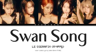 LE SSERAFIM (르세라핌) - Swan Song | Color Coded Lyrics (HAN/ROM/PT-BR)