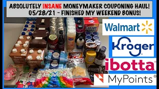 ABSOLUTELY INSANE MONEYMAKER COUPONING HAUL! ~ FINISHED MY WEEKEND WARRIOR BONUS! ~ WALMART/KROGER