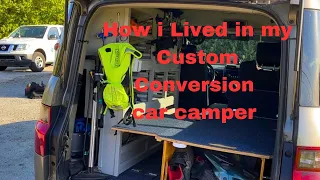 How I lived in my conversion car camper.