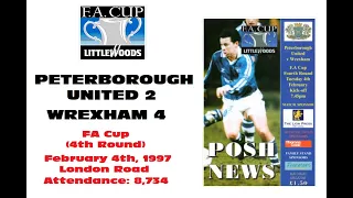 Peterborough United 2 Wrexham 4 - FA Cup 1996/97 - Extended TV highlights