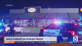 Chase suspect in custody after ramming cops, pulling gun in Denny’s