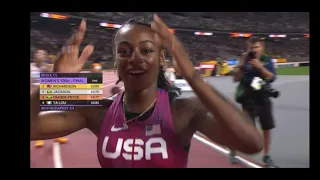 Explosive Sha'Cari Richardson delivers record breaking performance in women's 100 meter finals!