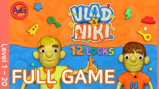 Vlad & Niki 12 Locks Full Game Walkthrough | All Levels | Level 1 to 20 (RUD Present)