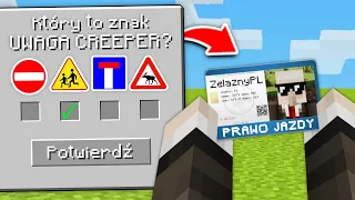 Zdałem PRAWO JAZDY w MINECRAFT...