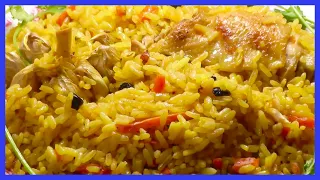 Pilaf with chicken. Golden, very tasty!