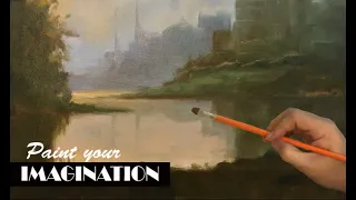 How to Paint from your IMAGINATION Time- Lapse | OIL PAINTING : (Concept 01)