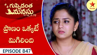 Guppedantha Manasu - Episode 847 Highlight | Telugu Serial | Star Maa Serials | Star Maa