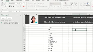 How to paste multiple cells into one single cell in Excel