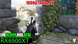 RX 6500 XT Sniper Elite 4 | LOW,MEDIUM,HIGH,ULTRA | 1080p,1440p,4K