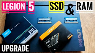 LENOVO LEGION 5 💥 SSD & RAM Upgrade 🔥