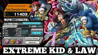 EXTREME KID & LAW GAMEPLAY | ONE PIECE BOUNTY RUSH | OPBR