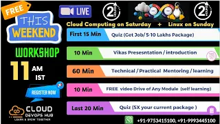 Free LIVE #linux  #devops  #cloudcomputing Weekend Workshop || 03 Sep 2023 || Part2/2