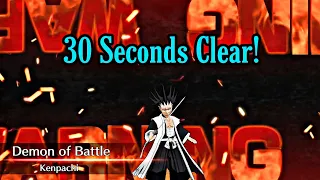 Beating Kenpachi's Epic Raid (Hardest Difficulty) In 30 Seconds | Bleach Brave Souls | #Shorts