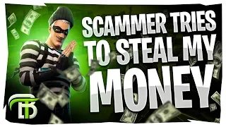 FORTNITE SCAMMER TRIES TO STEAL MY MONEY | FORTNITE REAL $$$ TOURNAMENTS LIVE | OpTicBigTymeR