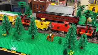 LEGO Caboose Train On The LGMS Layout - BrickFair VA 2023