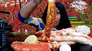 Seafood Boil Sunday, King Crab Legs, Eggs and Cucumber Mukbang