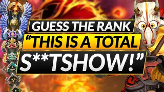 NEW 7.30B GUESS THE RANK - "You Are BEYOND USELESS" - Pro Coach Review - Dota 2 Smurf Guide