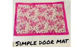 Simple door mat making/easy/old cloth reused