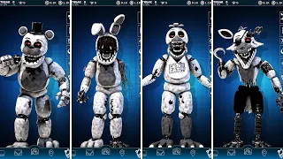 FNAF AR 4th Closet Withered Animatronics Jumpscare & Workshop Animations