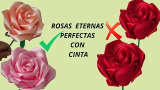 tutorial de rosas eternas/como hacer rosas con cinta 🌹🌹