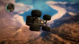 Just Cause 2 epic jump and floating monster truck