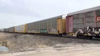 BNSF Autorack southbound by Ransom Illinois