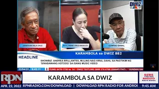 KARAMBOLA SA DWIZ |  April 22, 2022DWIZ 882 MANILA sa RPN