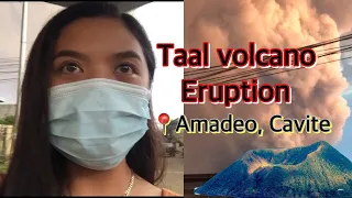 TAAL VOLCANO ERUPTION pt1 | ASH FALL | AMADEO, CAVITE PHILIPPINES 🇵🇭 | Candice Villaluz