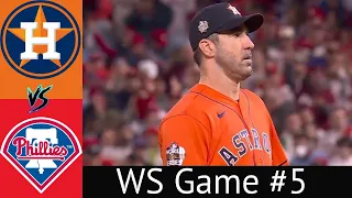 Astros VS Phillies World Series Condensed Game 5 Highlights 11/3/22