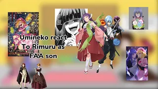 Umineko react to Rimuru as FAA son (+Cosmic Rimuru) |Gacha reaction| Rimuru x Harem ship