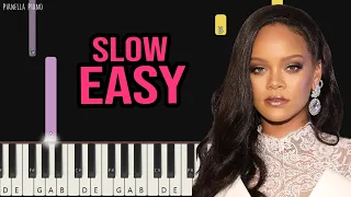 Rihanna - Diamonds | SLOW EASY Piano Tutorial by Pianella Piano