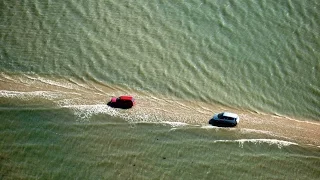 This road gets flooded & disappeared twice daily in France