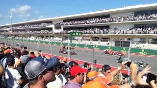 F1 Austin Grand Prix race start! (2013 V8 sound)