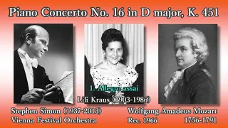 Mozart: Piano Concerto No. 16, Kraus & Simon (1966) モーツァルト ピアノ協奏曲第16番 クラウス＆サイモン