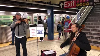 Subway Performers Near Times Square in Manhattan New York City