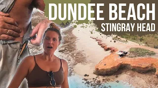 DUNDEE BEACH & STINGRAY HEAD - Hand caught HUGE mud crabs, NT's BEST free camp, & fishing accident