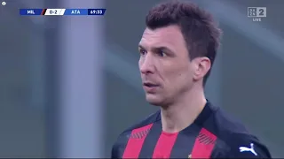 Mario Mandzukic vs Atalanta | Debut for AC Milan 🇭🇷