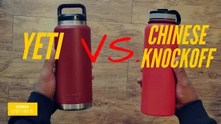 $50 YETI Rambler 36 oz VS. $15 eBay Chinese Knockoff Best Budget Water Bottle Everyday Carry EDC?