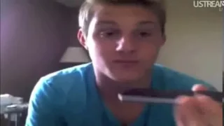 Alexander Ludwig on the phone with Isabelle Fuhrman (Ustream 7/6/12)