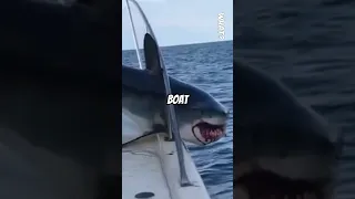 Shark Jumps Onto the Boat