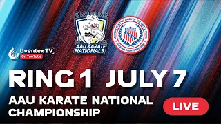 2023 AAU Karate National Championship - RING 1 - JULY 7 - Uventex TV - Fort Lauderdale, Florida USA