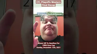 2021 CFL Playoffs Western Final Recap - Winnipeg Blue Bombers vs Saskatchewan Roughriders #Shorts