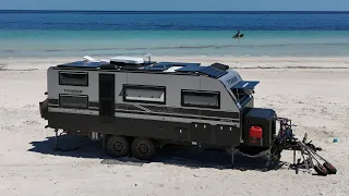 OFFROAD FAMILY CARAVAN WALKTHROUGH - Titanium Caravans 21'6 Bunk Van