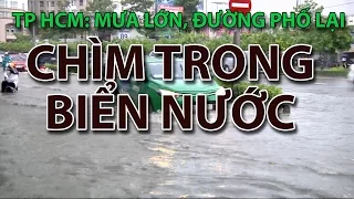 (VTC14)_TP HCM: mưa lớn, đường phố lại chìm trong biển nước