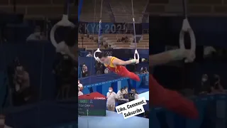 Olympic gold medalist on rings Lui Yang rings 6.5+9.0=15.5 #china #olympics #gymnastics #shorts