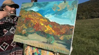 Busov - plener  | Plein Air Painting - Mt Busov in Autumn Colors (18 10 23)
