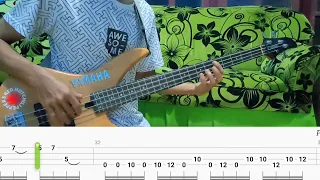 Muse - Hysteria - Bass Cover with Tabs Lesson [Play Along]