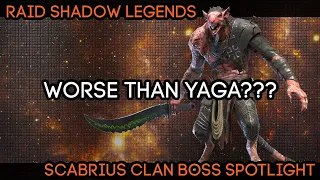 SCABRIUS - CLAN BOSS POISONER Or Fusion Fodder??? (Clan Boss Spotlight) | RAID: SHADOW LEGENDS