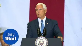 'They were heroes,' Mike Pence speaks at Kennedy Space Center
